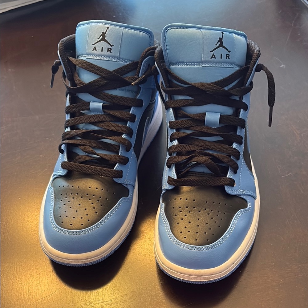Jordan Blue and Black High-Top Sneakers